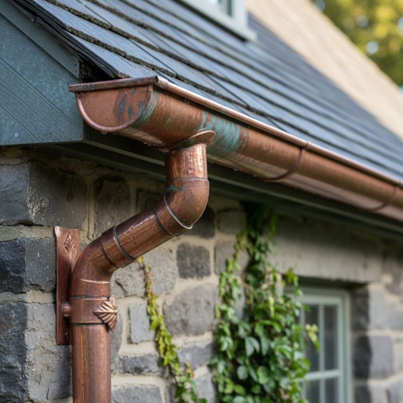 Copper Rain Gutter Service in Mcdonough, GA